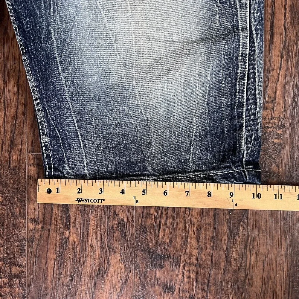 South Pole Denim Shorts‎ Men's 38 Slim Faded White Patch Stitching Y2K Grunge